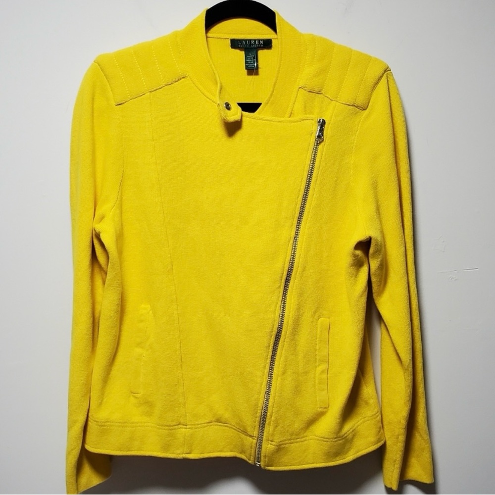 Lauren Ralph Lauren Yellow Sweater with Zipper